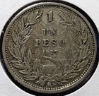 Chile  1 Un Peso 1927  Silver Coin  0 500 