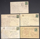 Lot Of 5 antique thanksgiving Postcards with Turkeys pilgrim children etc  s151