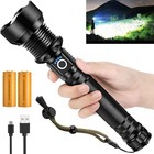 1200000lms Super Bright Xhp90 2 Led Flashlight Rechargeable Tactical Zoom Torch