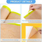 Masking Paper  Automotive Paint Paper Roll With Tape  Assorted Sizes Tape And Dr