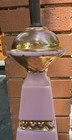 Vintage Mcm Pink Gold Ceramic Lamp Atomic Mid Century Modern Lighting 1950s