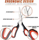 Ergonomic Pinking Shears Red Scissors For Precise Fabric Cutting 8 86 Inch