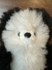 10 In Premium  100  Alpaca Fur Teddy Bear Black   White - Stuffed Toy Peru Plush