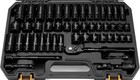 50pc 3 8  Drive Impact Socket Set Deep   Standard Sae Metric 5 16 - 3 4 8 - 22mm