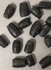 5 Ancient Roman Black Barrel Glass Beads  100 Bc-300ad  Found In The Holy Land