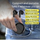 Wireless Earbud Bluetooth Headphone Stereo Deep Bass Ipx7 Mic For Iphone Android