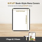 10 Menu Covers 8 5  X 11  Menu Holder Single Page Two View Surfaces Restaurant