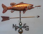 New Handcrafted Brass With Lure Weathervane Metal Copper Patina Finish