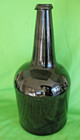 Rare Antique 18th Century Large English Handblown Black Glass Mallet Wine Bottle