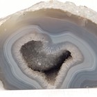 Agate Geode Crystal Polished Blue Specimen 2 3 Lbs  Pre-owned 