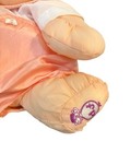 Vintage Fisher Price Puffalump Bear Cub Nylon Plush  8006 Peach Romper 1986