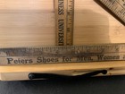 Peters Shoes Vintage Folding Yardstick For Men Used Worn Torn Vintage Wooden