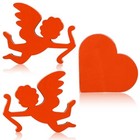  3 Pcs Valentine Cupid Wooden Signs Valentines Day Tiered Tray Decor Heart 