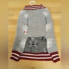New Santa Claus Riding A Unicorn Dog Christmas Sweater Size Medium M