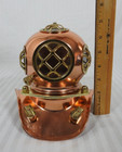 Vintage Copper   Brass Nautical Scuba Helmet Replica Decor  7  Height  Meritime 