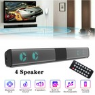 Surround Sound Bar 4 Speaker System Wireless Subwoofer Tv Home Theater   Remote
