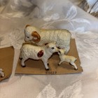 1960 s Vintage Sheep Family   Cow Family Miniature Bone China Japan