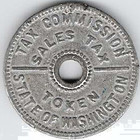 1946  State Of Washington Sales Tax Commission Aluminum Token    3 