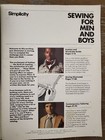 Vtg 1973 Simplicity Sewing For Men And Boys Sewing Book - Vg