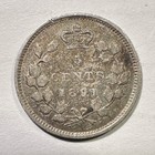 1891 Canada 5 Cents Queen Victoria Silver Coin Nice Details Better Grade