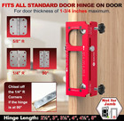 Plantilla Bisagras Puerta 2 5 -5  Ajustable Para Router 1 4  5 8  Esquina Recta