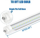 12 Pack T8 8ft Led Tube Light Bulbs 72w 6500k Single Pin Fa8 8  Led Shop Light