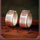 Taoist Blessing Ring Adjustable Open Band Handmade Couple Jewelry For Men Women