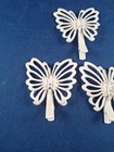  3  Vintage Y2k Pale Pink Butterfly Hair Claw Clips Metal Rare   8-2c