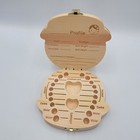 Baby Tooth Box Wooden Kids Keepsake Organizer Gift For Baby Teeth New