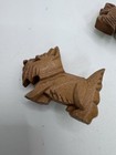 Carved Wood Scottie Dog Buttons Set Of 3 Vintage
