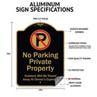 Designer Series Sign - School Parking Sign Reserved For Faculty And Visitors    