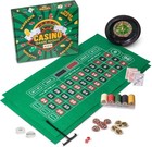 Casino Night 4-in-1 Complete Game Set With Felts  Wheel  100 Chips  Dice   Ca   