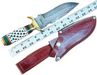 F  Normen Damascus Blade 11  Handmade Bowie Knife Handcrafted Usa Made Knives
