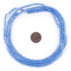 Sky Blue Matte Glass Seed Beads 3mm 24 Inch Strand