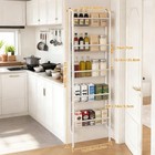 Saiveina Behind The Door Storage 5 Tiers Behind Door Shelf  Space-saving Bath   