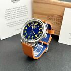 Shinola Runwell 47mm Bule Dial Leather Strap Quartz Men s Watch