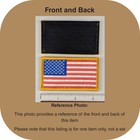 American Flag Patch - Full Color - Hook Fastener - Gold Border