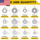 108pcs 304 Stainless Steel Flat Washers  Fender Washers Assortment Kit 12 Sizes