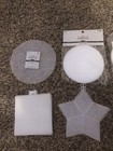 Plastic Canvas Lot Of Shapes Stars  Squares  Circles Unused 