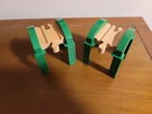 Brio Wooden Railway Green Stacking Support Risers Lot Of 2 Vg Condition