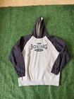 Vintage Hbo Boxing Spell Out Promo Gray Blue Hoodie - Adult Large Rare