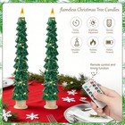2-pack Christmas Tree Flameless Led Candles With String Lights  Realistic 3d Fli