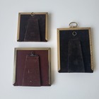Vintage Small Ornate Picture Frames Gold Tones Lot Of 3 Easel Back Table Or Wall