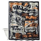 Vintage Retro Halloween Fabric 72 w X 72 l  pack Of 1   Black And Orange