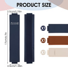 3pcs Leather Notebook Pen Holder Adjustable Elastic Band Pencil Sleeve Set