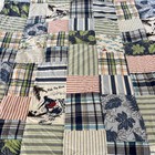 Pottery Barn Kids Twin Aloha Patchwork Quilt  Hawaiian Tropical Plaid Reversible