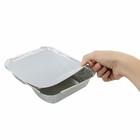 2 25lb Oblong Aluminum Pan With Board Lids Take Out Containers Foil Pans