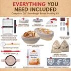 Glass  Sourdough Bread Starter Kit Starter Jar   Proofing Basket   Accessories