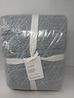 New Pottery Barn Diamond Matelasse Full queen Duvet Cover  chambray Blue 