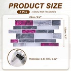 5pcs 9 4 x4 7  Peel And Stick Backsplash Tiles Mable Tile Stickers  Purple Gray